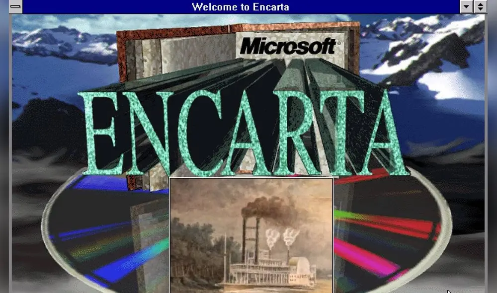 Primera versión de Encarta en 1993. Imagen: Microsoft.