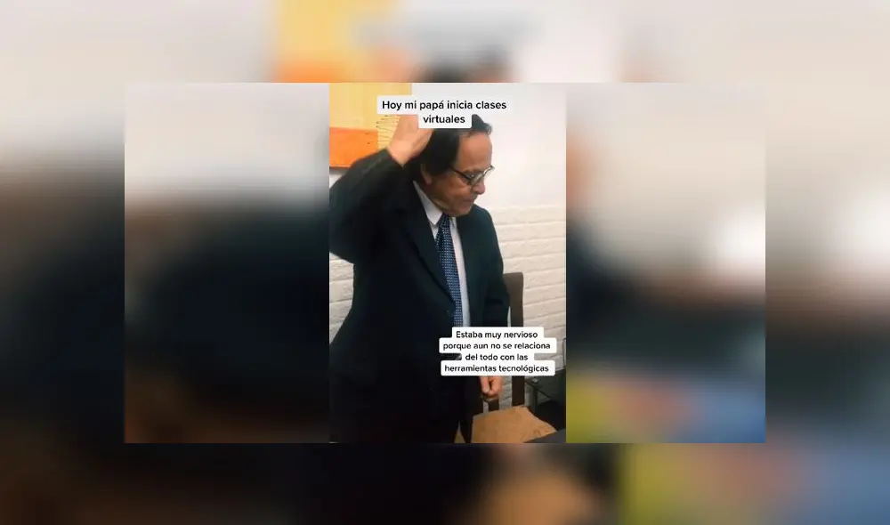 Desliza las imágenes para ver la ardua preparación que tuvo el docente sanmarquino para dar su primera charla virtual. Foto: Captura/TikTok