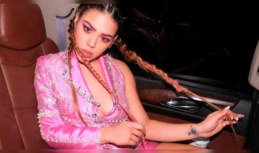 Danna Paola fue con un enterizo rosado con lentuejas en la alfombra verde de los Spotify Awards 2020. Foto: Instagram Danna Paola fue con un enterizo rosado con lentuejas en la alfombra verde de los Spotify Awards 2020. Foto: Instagram