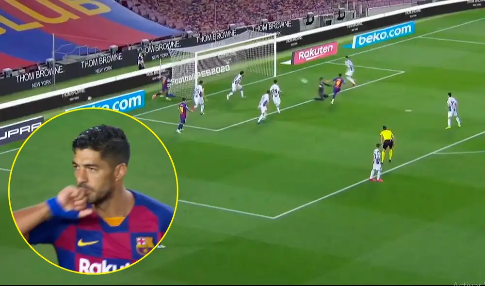 Luis Suárez aprovechó un rebote para marcar el primer gol del partido Barcelona vs. Espanyol. | Foto: ESPN 2 Luis Suárez aprovechó un rebote para marcar el primer gol del partido Barcelona vs. Espanyol. | Foto: ESPN 2