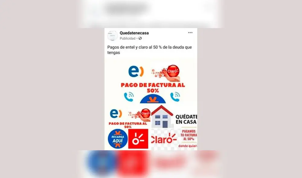 Falsa promoción asegura cancelar tu deuda en Claro, pagando menos.