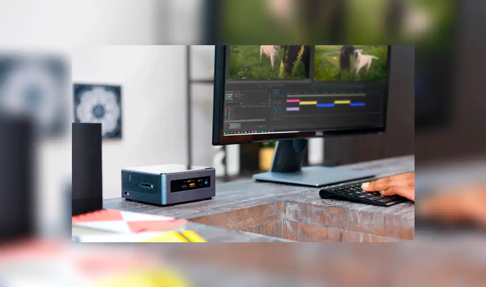 La mini PC representa el 10% del volumen de una computadora convencional de escritorio. Foto Intel