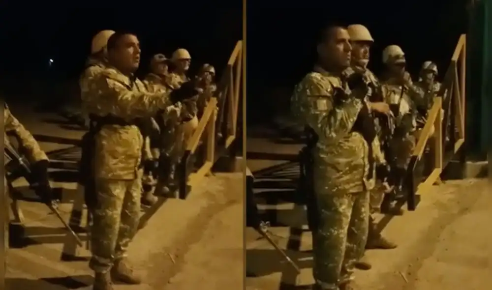 FF.AA. dialogaron con los pobladores en Puno. Foto: captura video LR FF.AA. dialogaron con los pobladores en Puno. Foto: captura video LR