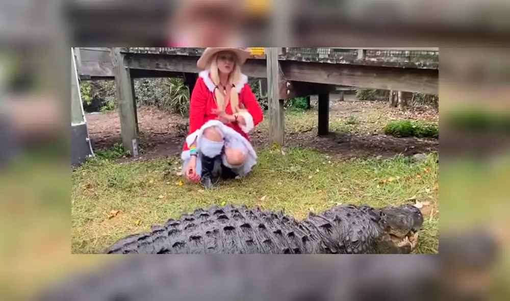 Desliza hacia la izquierda para ver el encuentro de 'mamanuela' con un cocodrilo, escena que es viral en YouTube.