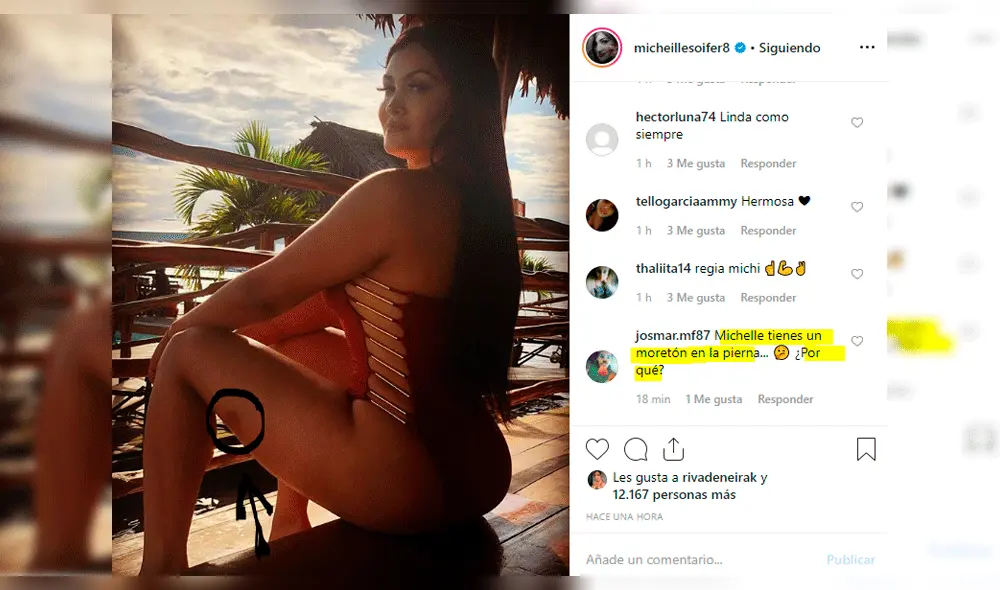 Michelle Soifer preocupa con marca en su pierna al lucir atrevido bikini [FOTOS]