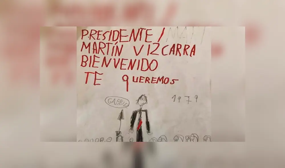 El presidente peruano, Martín Vizcarra, publicó el emotivo dibujo que hizo un niño.