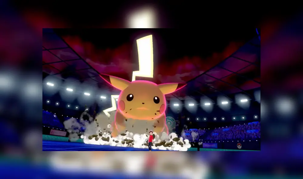 Pikachu forma Gigamax en Pokémon Escudo y Espada.