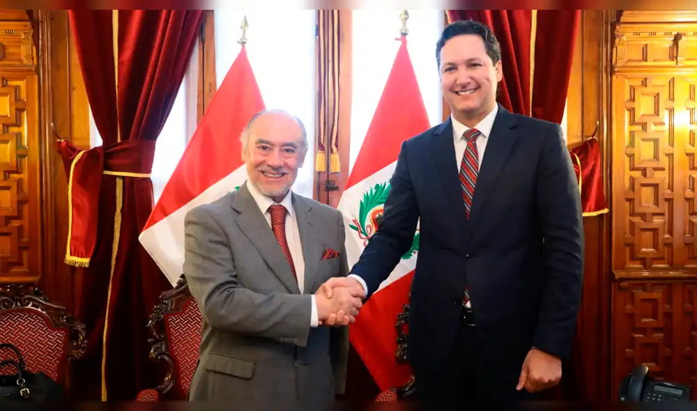 Daniel Salaverry se reunió con el presidente de la Cámara de Diputados de Chile. Foto: La República.