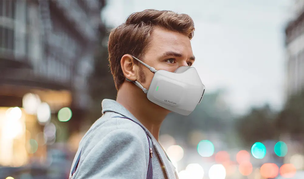 La nueva mascarilla PuriCare Wearable Air Purifier. | Foto: LG La nueva mascarilla PuriCare Wearable Air Purifier. | Foto: LG
