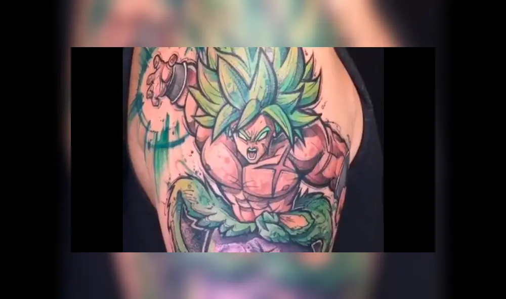 Dragon Ball Super: joven fan se hace complejo tatuaje de Broly y sorprende con el resultado [FOTOS]