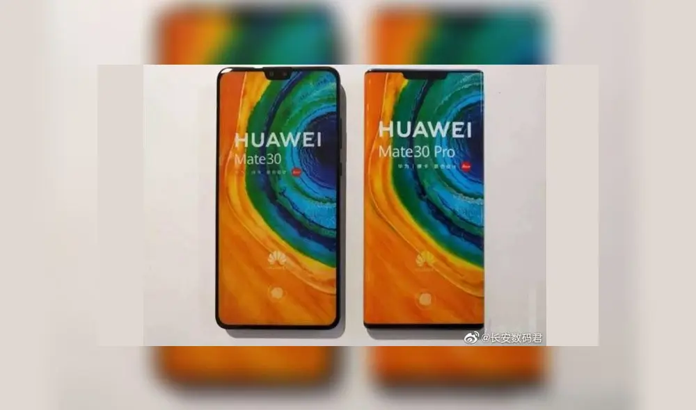 Huawei Mate 30 tendrá pantalla tipo 'cascada'.