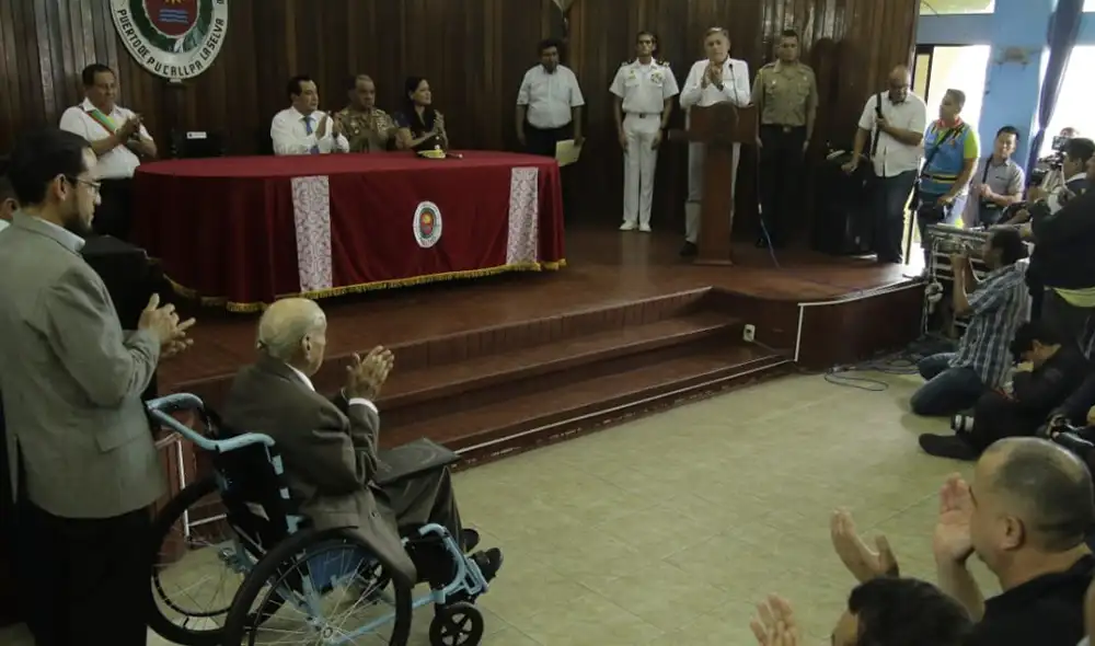 Condecoración a Jorge Sanjinez, veterano peruano de la Segunda Guerra Mundial [FOTOS]