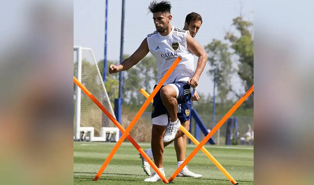 Zambrano entrenó por primera vez con Boca Juniors, pero no la tuvo tan fácil. Foto: Boca Juniors.