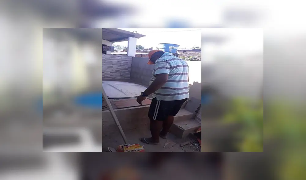 En Facebook, un señor cumplió el deseo de los integrantes de su familia al construir una piscina en casa.