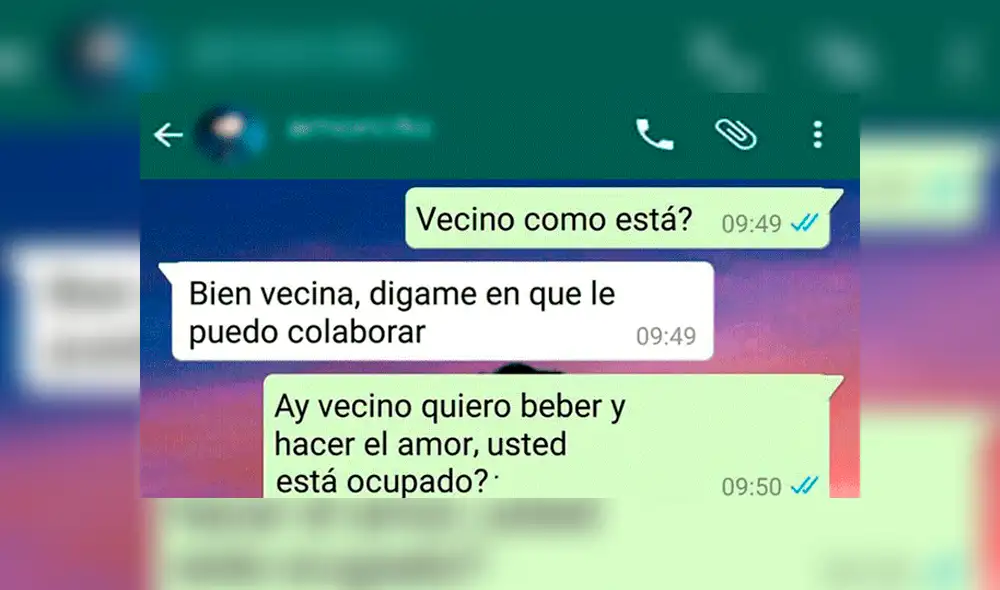 WhatsApp: supuso que su sexy vecina le coqueteaba, pero se llevó tremenda decepción [FOTOS]
