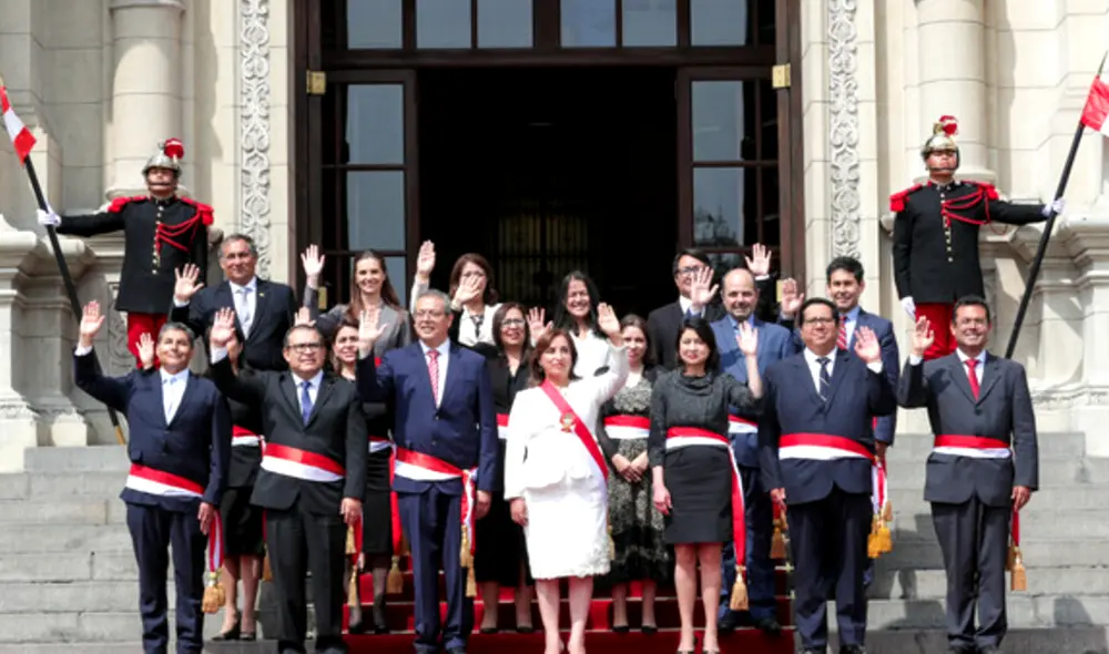 El gabinete Dina Boluarte tenía la misma cantidad de mujeres en ministerios como el gobierno de Sagasti, hasta que juró a su nueva ministra de Transporte. Foto: Presidencia