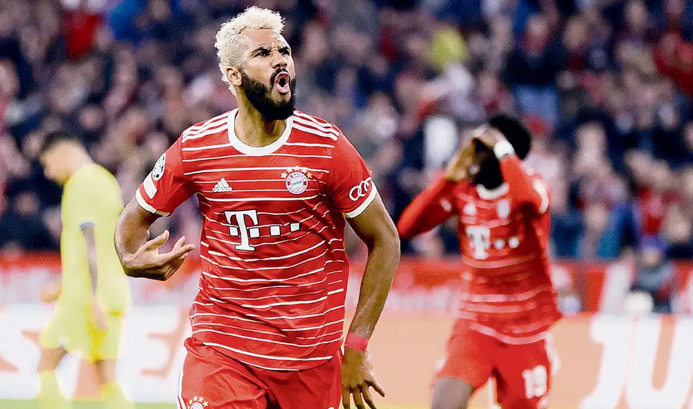 Felicidad. Eric Maxim Choupo-Moting celebra su tanto y la victoria bávara ante el Inter. Foto: difusión Felicidad. Eric Maxim Choupo-Moting celebra su tanto y la victoria bávara ante el Inter. Foto: difusión