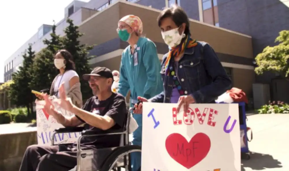 Michael Flor estuvo hospitalizado durante dos meses en Seattle. Foto: Captura/Seattle Times