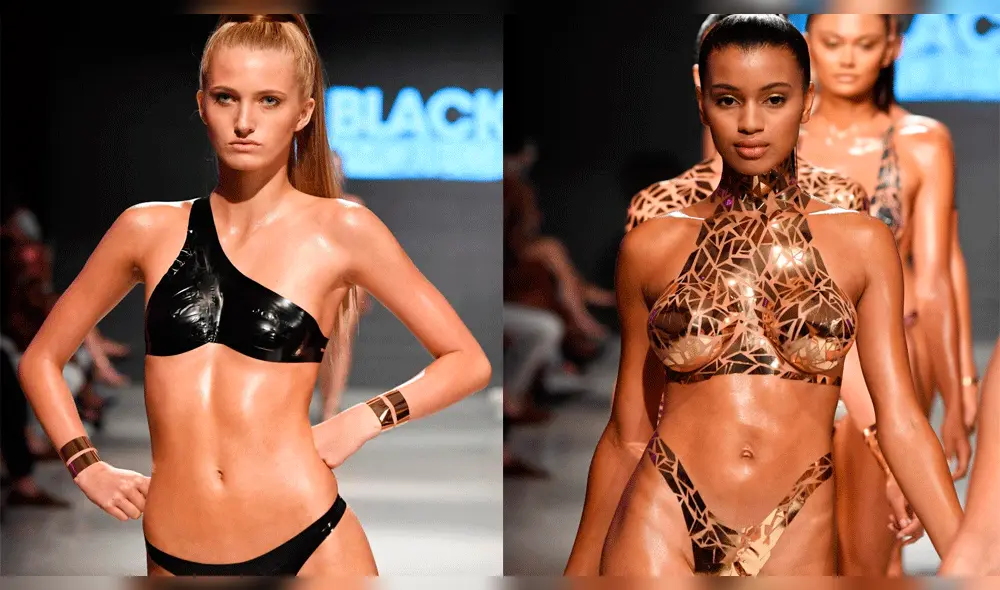 Atrevidos bikinis de cinta adhesiva hacen su debut en las pasarelas [VIDEO]