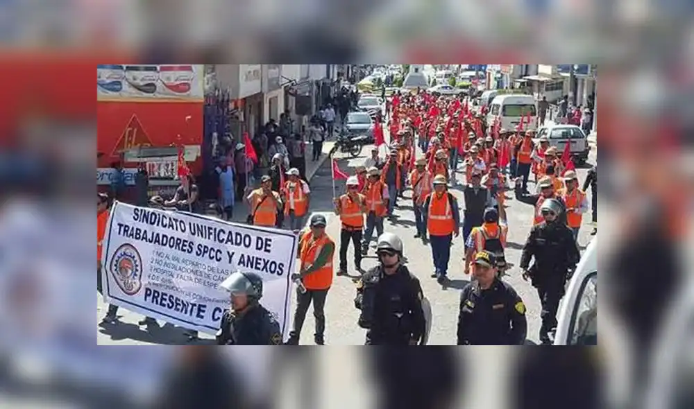 Moquegua: Trabajadores de Southern levantan la huelga indefinida