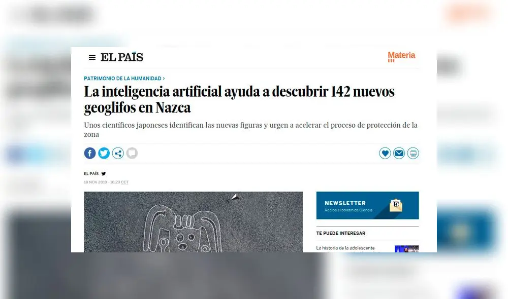Líneas de Nasca: medios internacionales informaron sobre descubrimiento de nuevos geoglifos