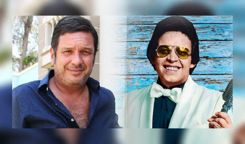 El gran parecido de Lucho Cáceres al caracterizar al cantante es impresionante.