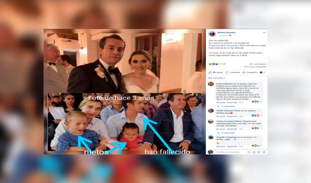 Ex alcalde mexicano se casó con la viuda de su hijo fallecido [FOTOS]