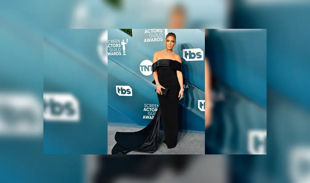 Jennifer Lopez usó un vestido negro diseñado por Georges Hobeika (Foto: ¡Hola!)
