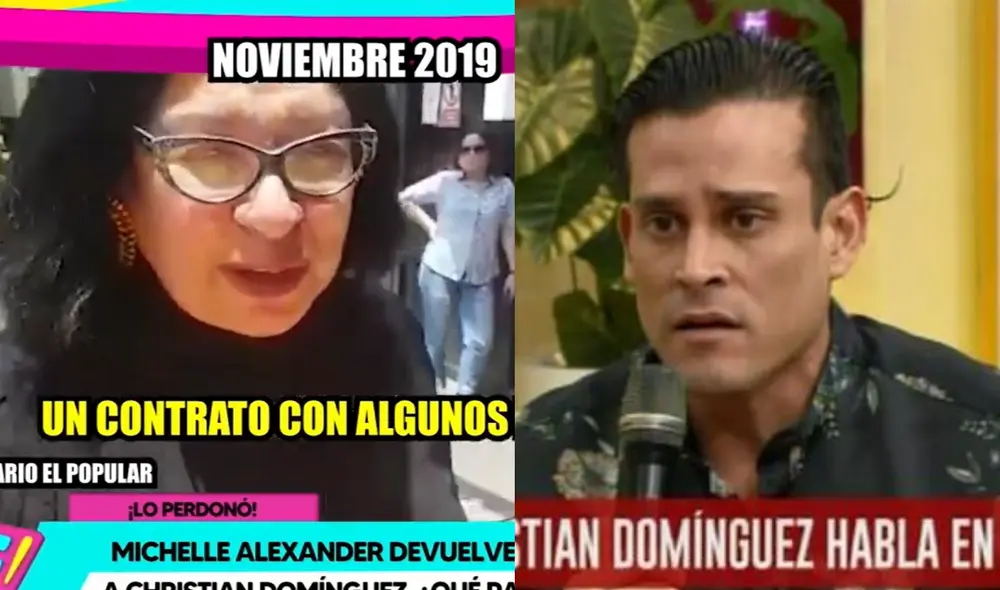 Michelle Alexander no quería contratar a Christian Domínguez tras ampay con Isabel Acevedo. Foto: composición LR/ captura de Willax TV/ captura de América TV