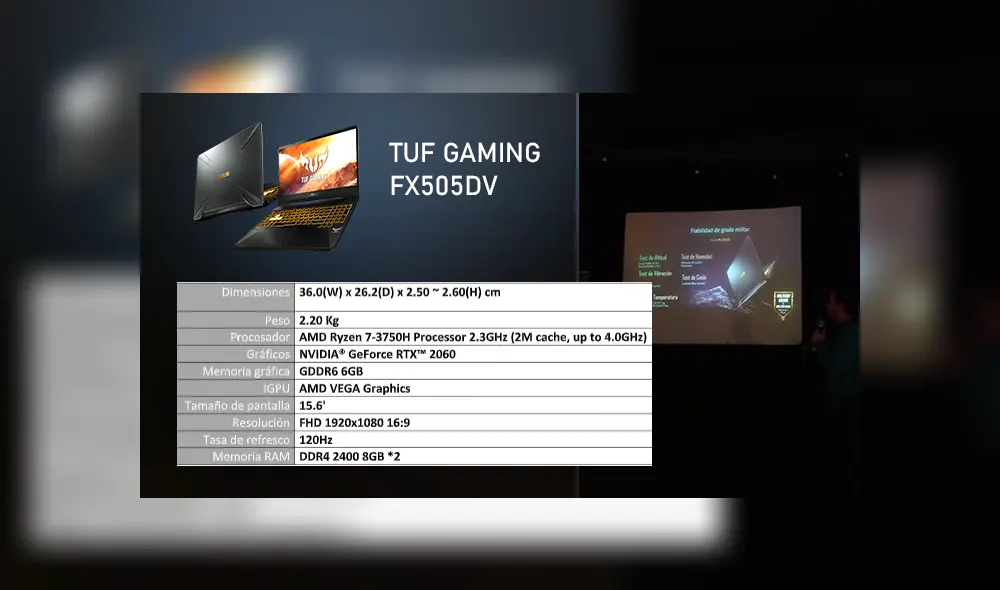 TUF Gaming, nueva línea de laptops gamer con RTX presentada por ASUS y AMD