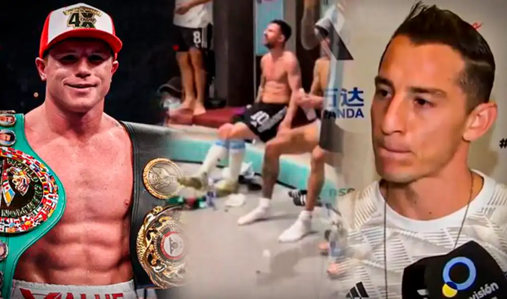 'Canelo' Álvarez se enonó con Messi por pisar la camiseta de México. Foto: composición de Jazmín Ceras