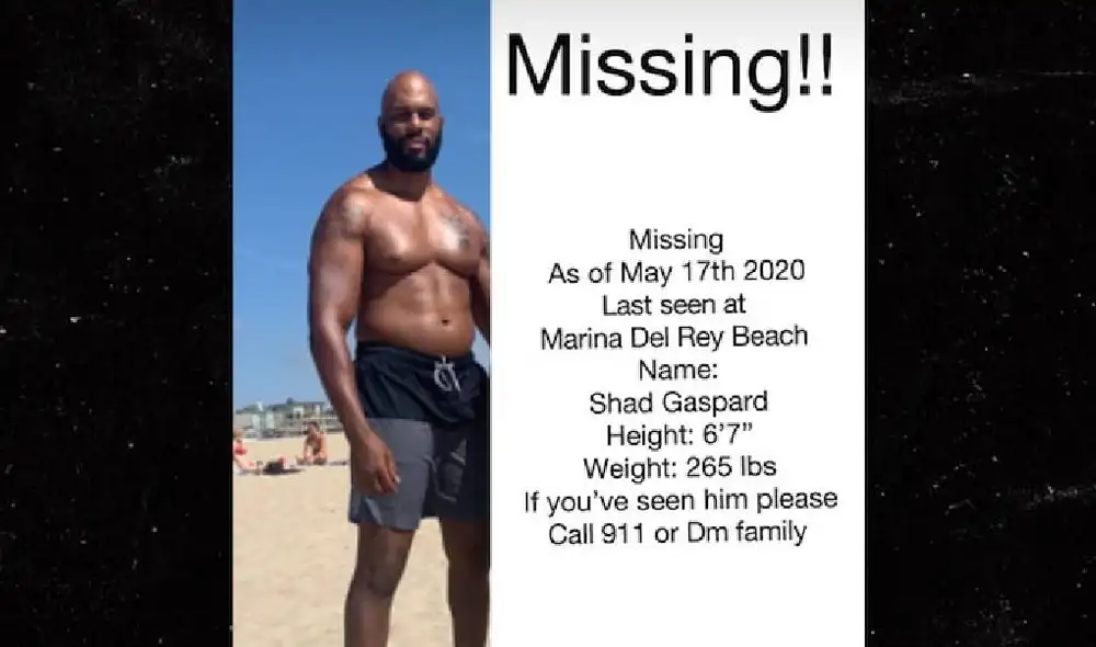 Shad Gaspard y su hijo se sumergieron en el océano, sin embargo, solo uno pudo salir. | Foto: TMZ Sports