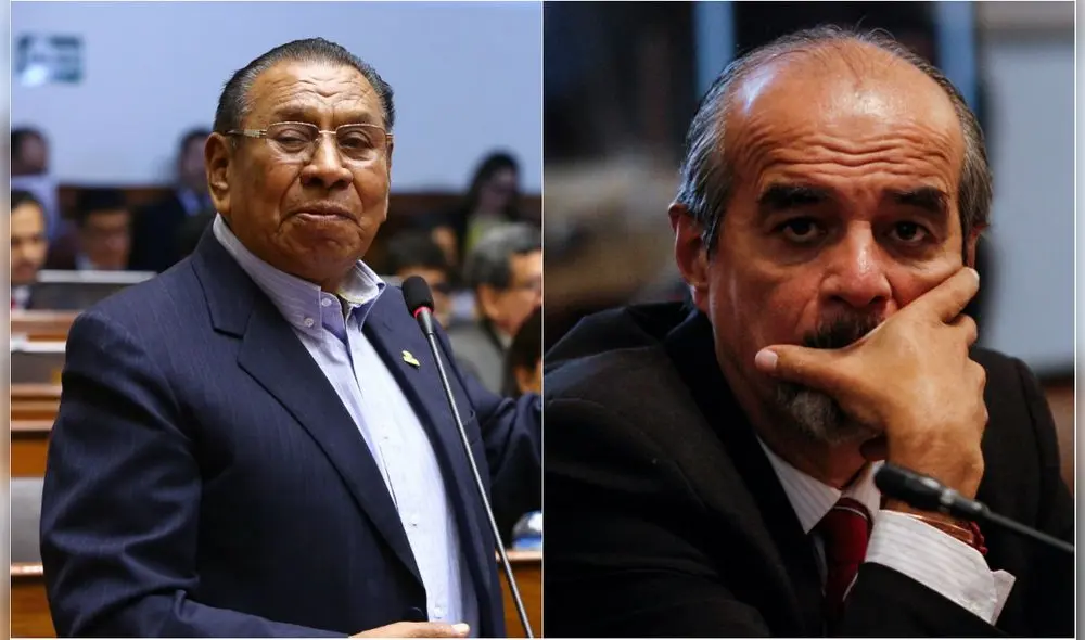 Justiniano Apaza y Mauricio Mulder sostuvieron un tenso intercambio durante la interpelación al ministro Zeballos. Foto: La República. Justiniano Apaza y Mauricio Mulder sostuvieron un tenso intercambio durante la interpelación al ministro Zeballos. Foto: La República.