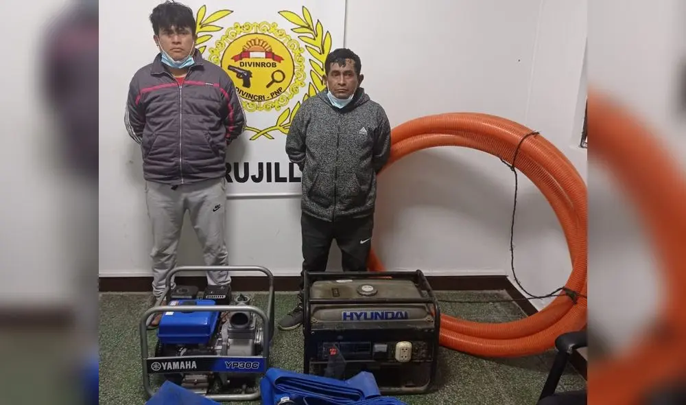 Operativo entre la Policía y Ministerio Público permitió la captura de los dos sujetos.