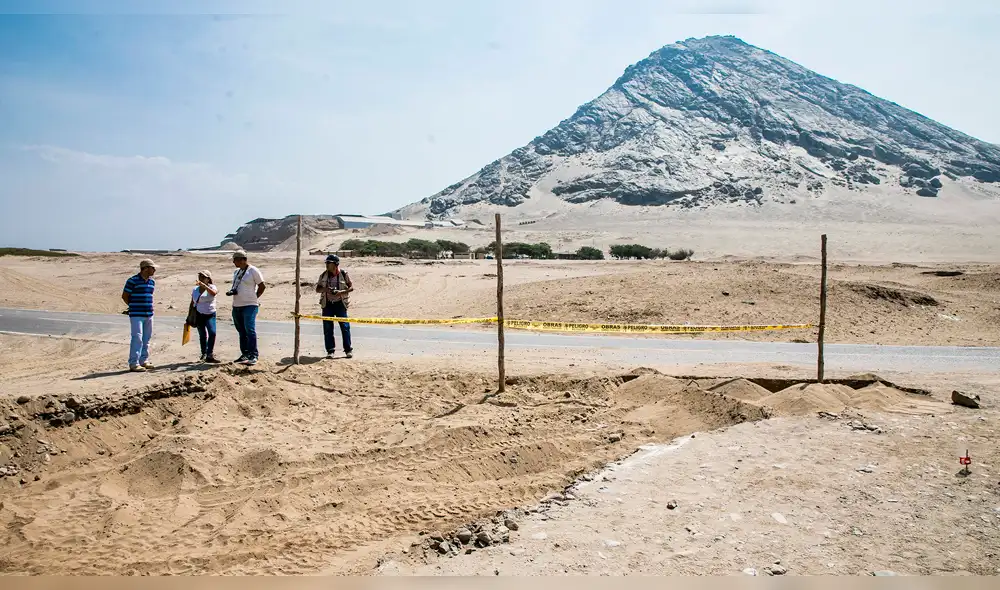 Autoridades aseguran zona arqueológica para evitar riesgos. Autoridades aseguran zona arqueológica para evitar riesgos.