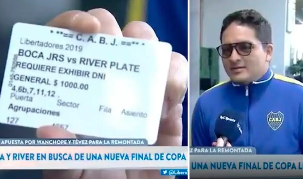 Un ecuatoriano pagó 30 veces el precio de la entrada original para el partido Boca vs. River por Copa Libertadores 2019. Un ecuatoriano pagó 30 veces el precio de la entrada original para el partido Boca vs. River por Copa Libertadores 2019.