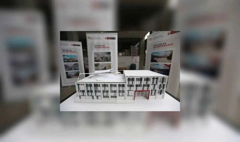 Maqueta de las Escuelas Bicentenario que estarán listas en el 2024. Foto Minedu Maqueta de las Escuelas Bicentenario que estarán listas en el 2024. Foto Minedu