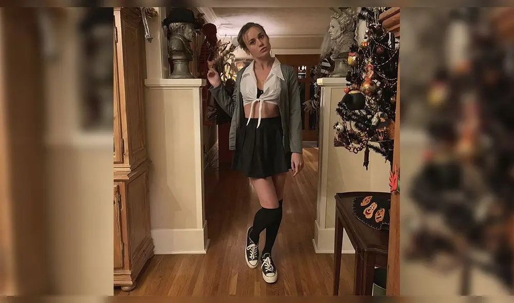 Brie Larson se convierte en una sexy Britney Spears por Halloween Brie Larson se convierte en una sexy Britney Spears por Halloween