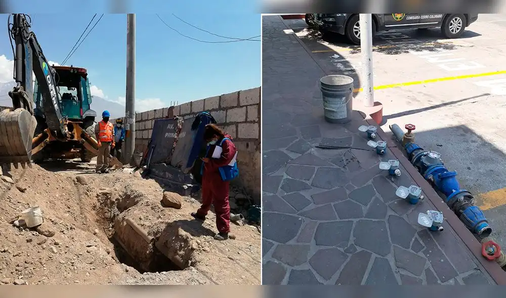 Conexión ilegal de agua fue identificada en condominio de Cerro Colorado. Foto: Sedapar
