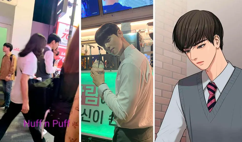 Cha Eunwoo en grabaciones de True Beauty. Foto: composición