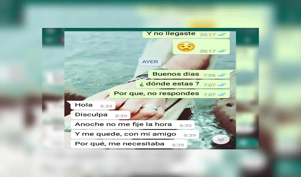 WhatsApp: Chica pone excusas para no ver a su novio y él descubre un triste secreto [FOTOS]