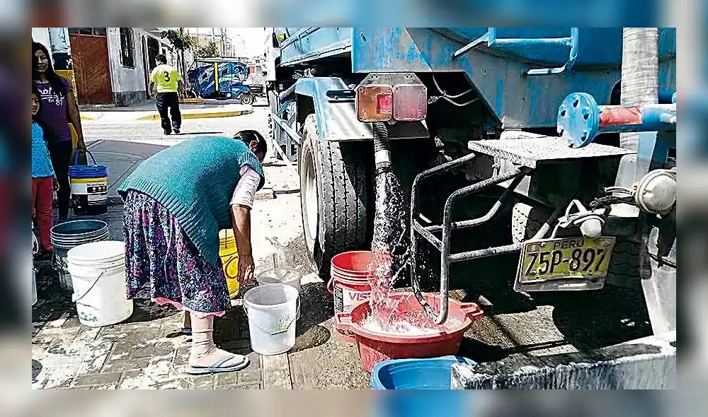 Reciben agua por horas. 25 caracteres