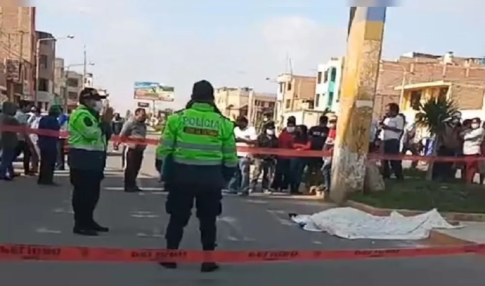 Escena del trágico hecho de esta mañana. Escena del trágico hecho de esta mañana.