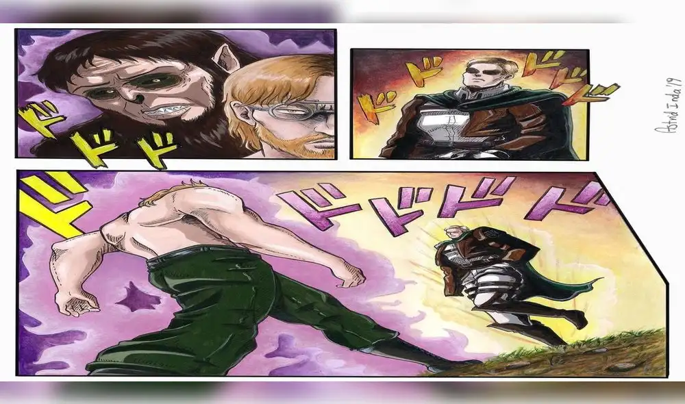 Shingeki No Kyojin: Crossover con Jojo's Bizarre Adventure vuelve locos a los fans