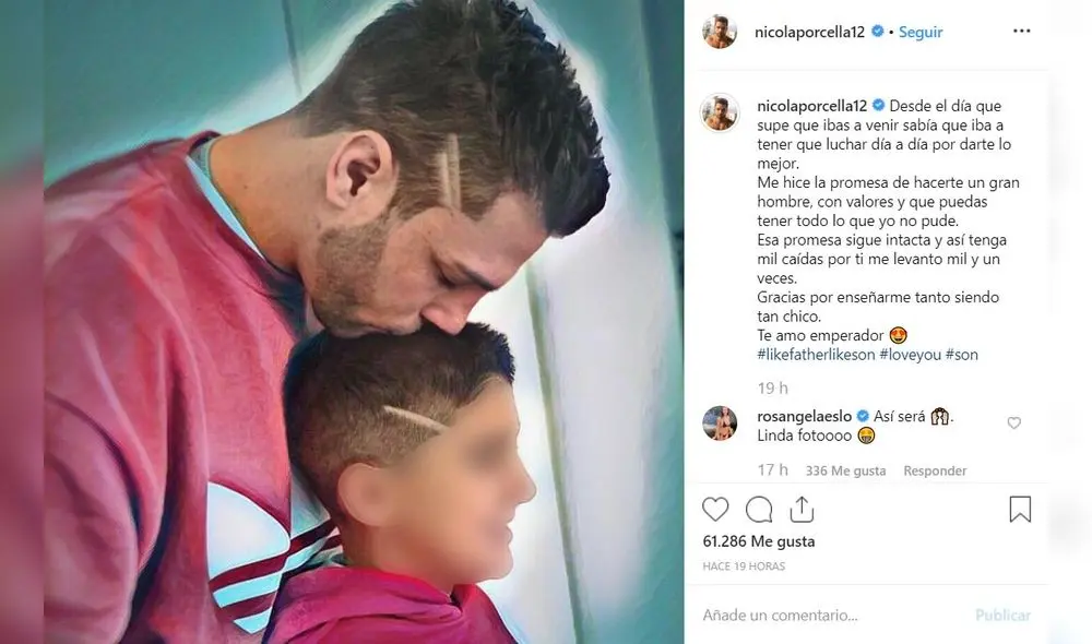 Nicola Porcella dedica carta a su hijo: “Me hice la promesa de hacerte un gran hombre, con valores”