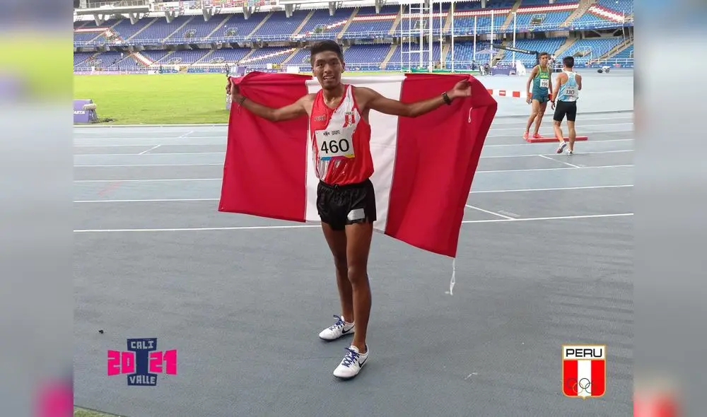 Julio Palomino logró una marca de 08.56.56 minutos. Foto: Twitter Comité Olímpico Perú