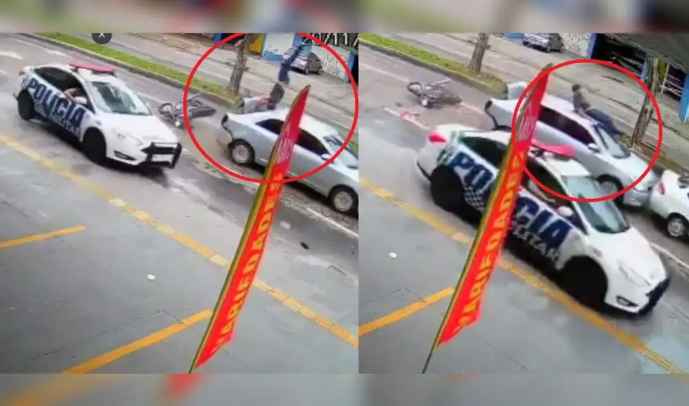 El descomunal choque de un perseguido policial en Brasil. Foto: Captura.