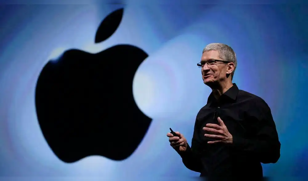 Tim Cook, CEO de Apple, en una conferencia de la compañía. Tim Cook, CEO de Apple, en una conferencia de la compañía.