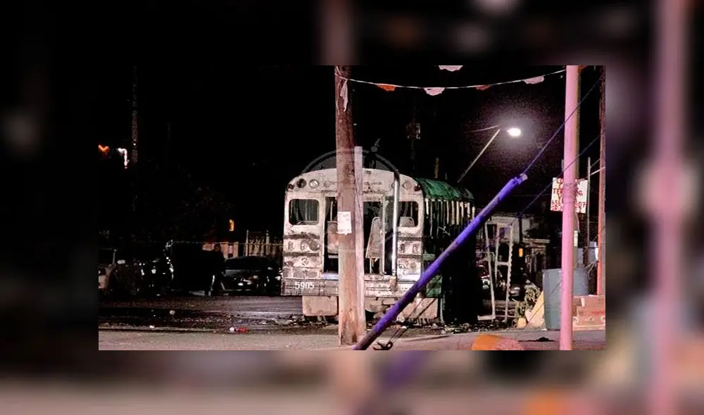 Camiones quemados en Ciudad Juárez