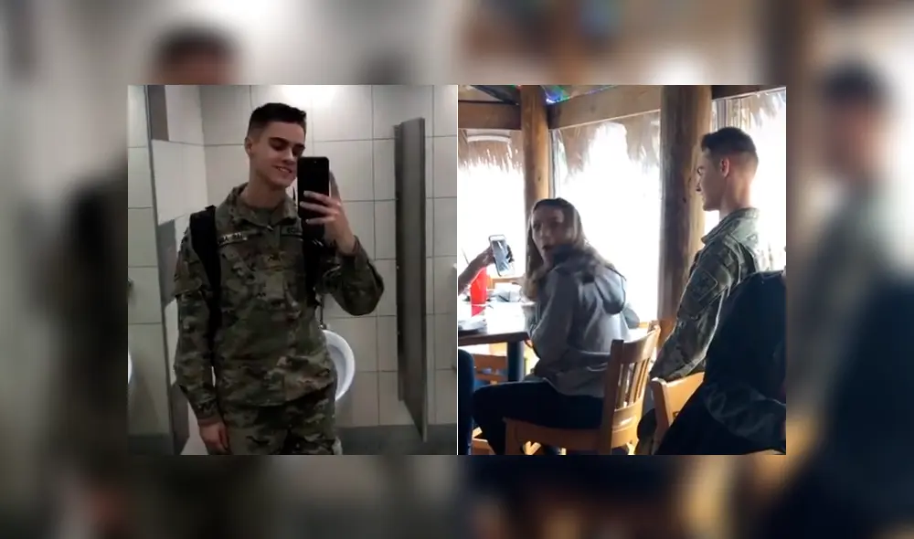 El joven soldado viajó hasta donde estaba su novia y le dio una gran sorpresa. Foto: captura El joven soldado viajó hasta donde estaba su novia y le dio una gran sorpresa. Foto: captura